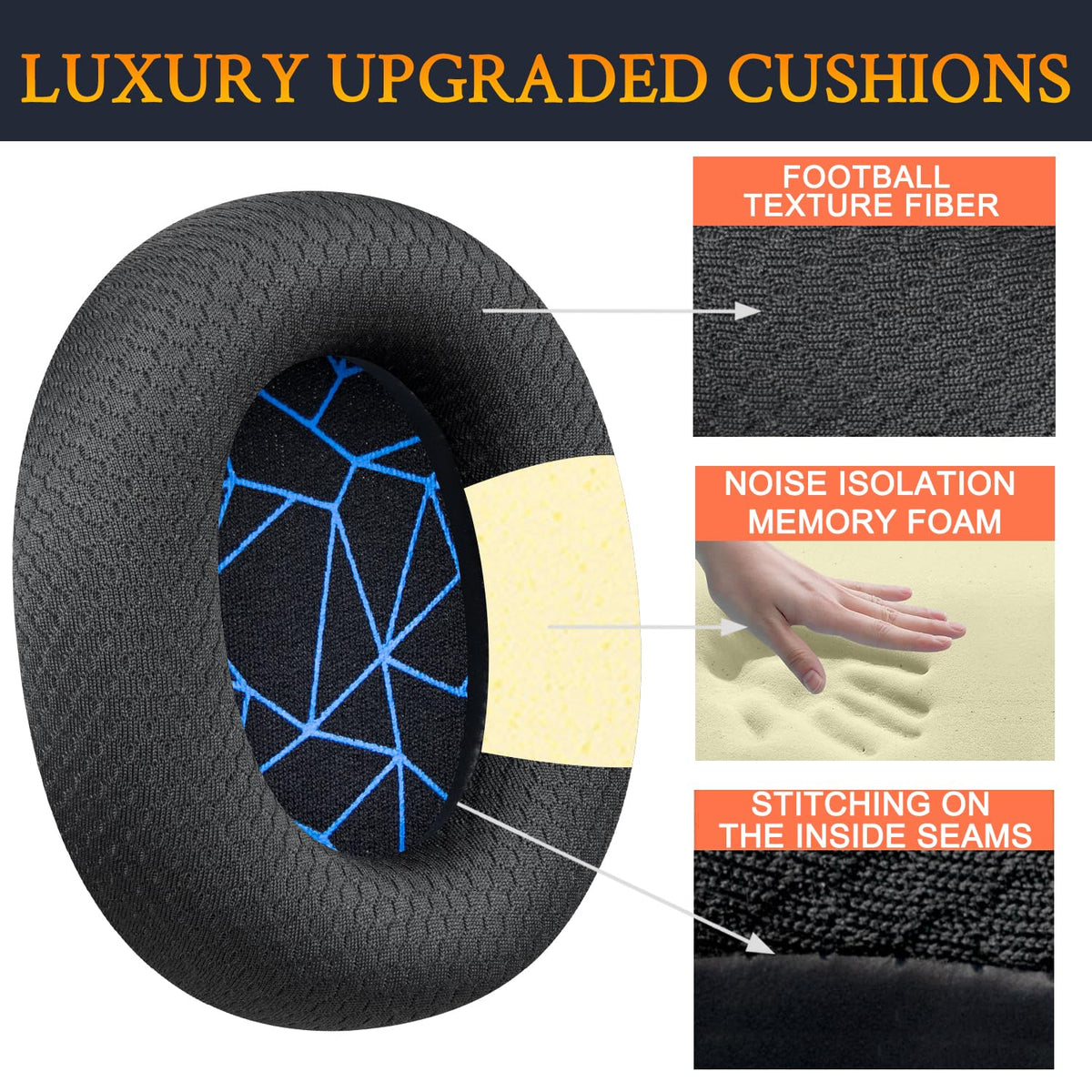 SOULWIT Arctis earpads featuring high-density foam for personalized fit and isolation