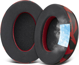 SOULWIT earpads on HyperX Cloud 2 with Red Storm front view for cooling comfort