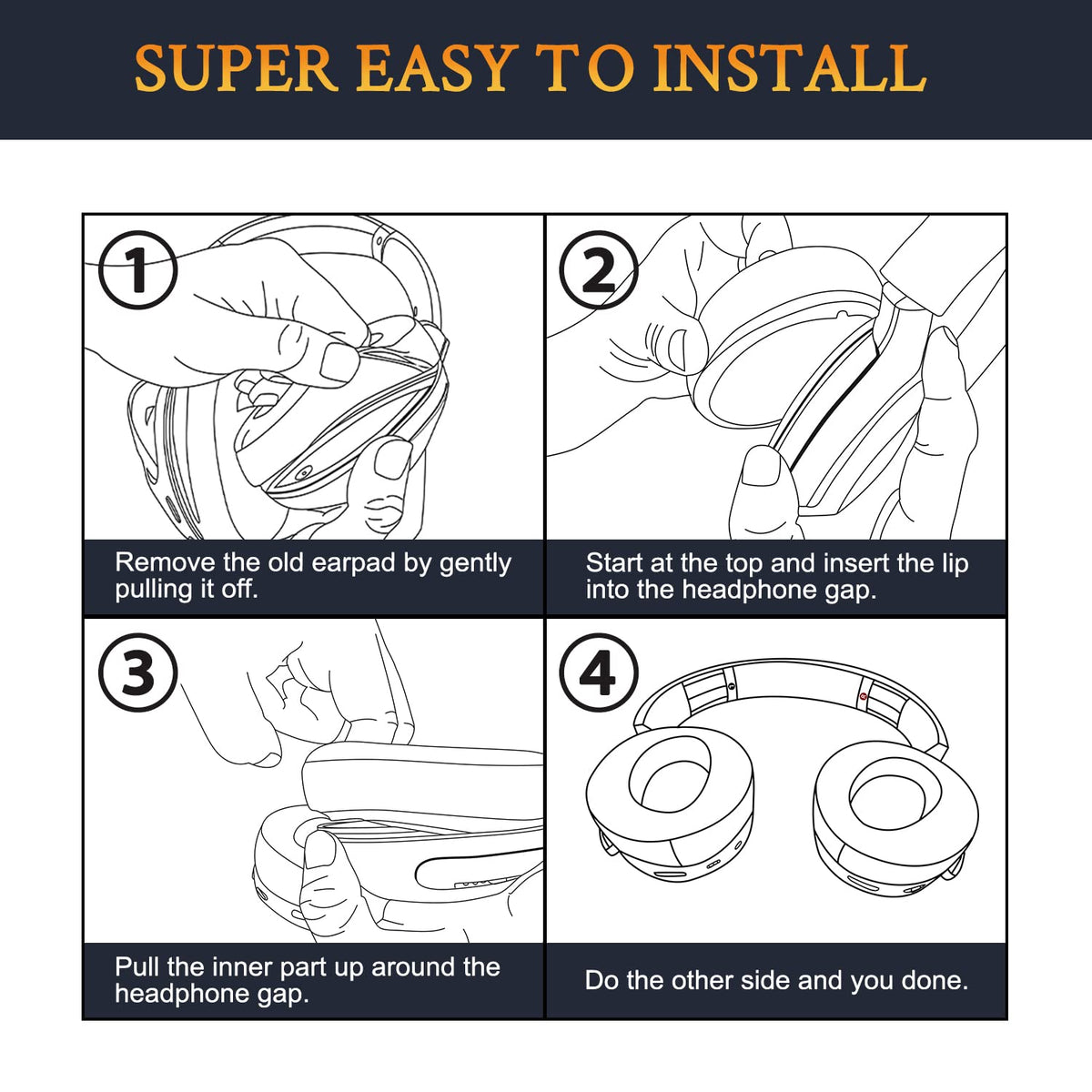 SOULWIT installation guide and included materials showing easy, tool-free replacement