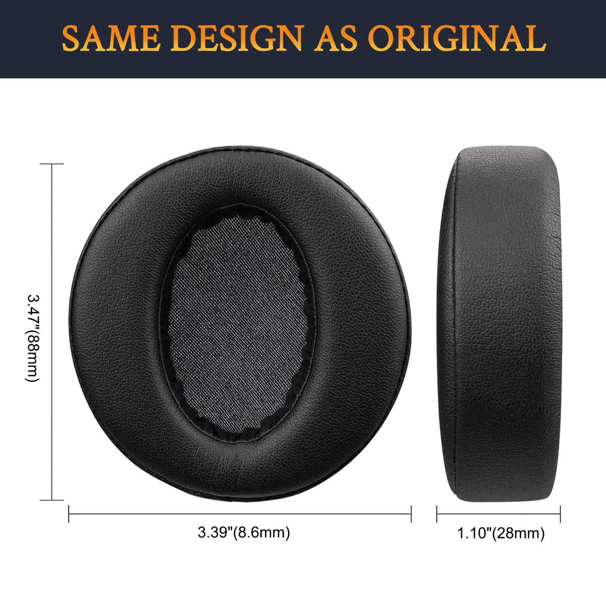 SOULWIT earpads on a desk with headphones in a lifestyle scene showing everyday usability