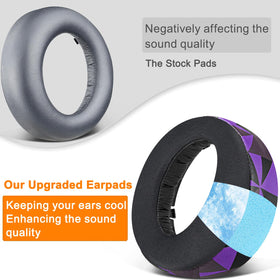 Noise isolation foam detail for improved ambient sound reduction.