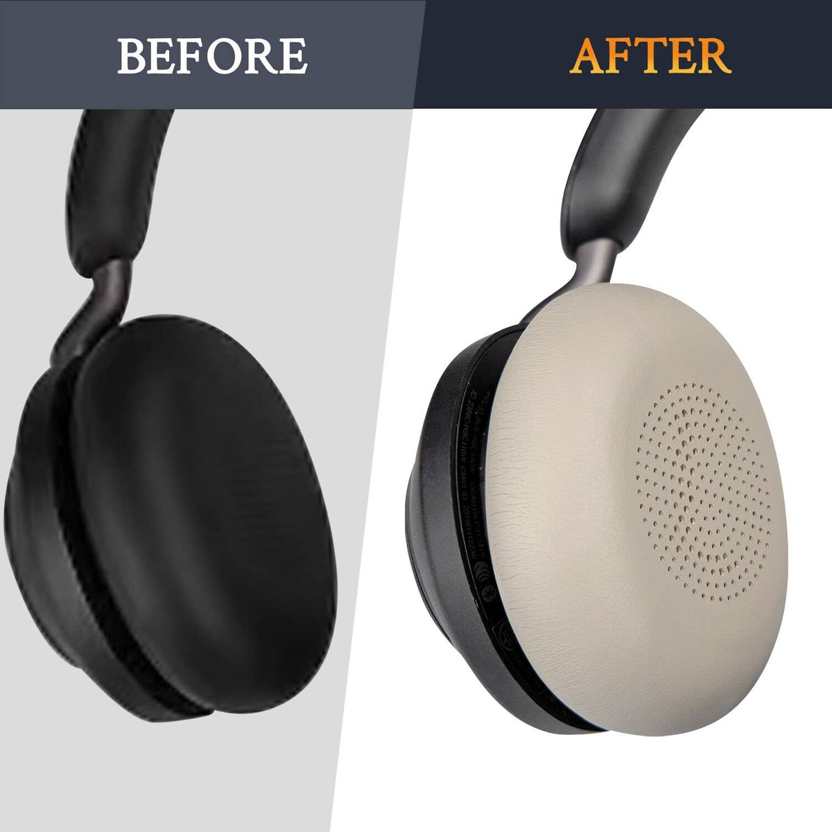 SOULWIT ear pads protein leather texture with durable surface.