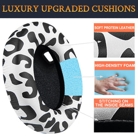 SOULWIT earpads snow leopard protein leather texture highlights durability and premium feel