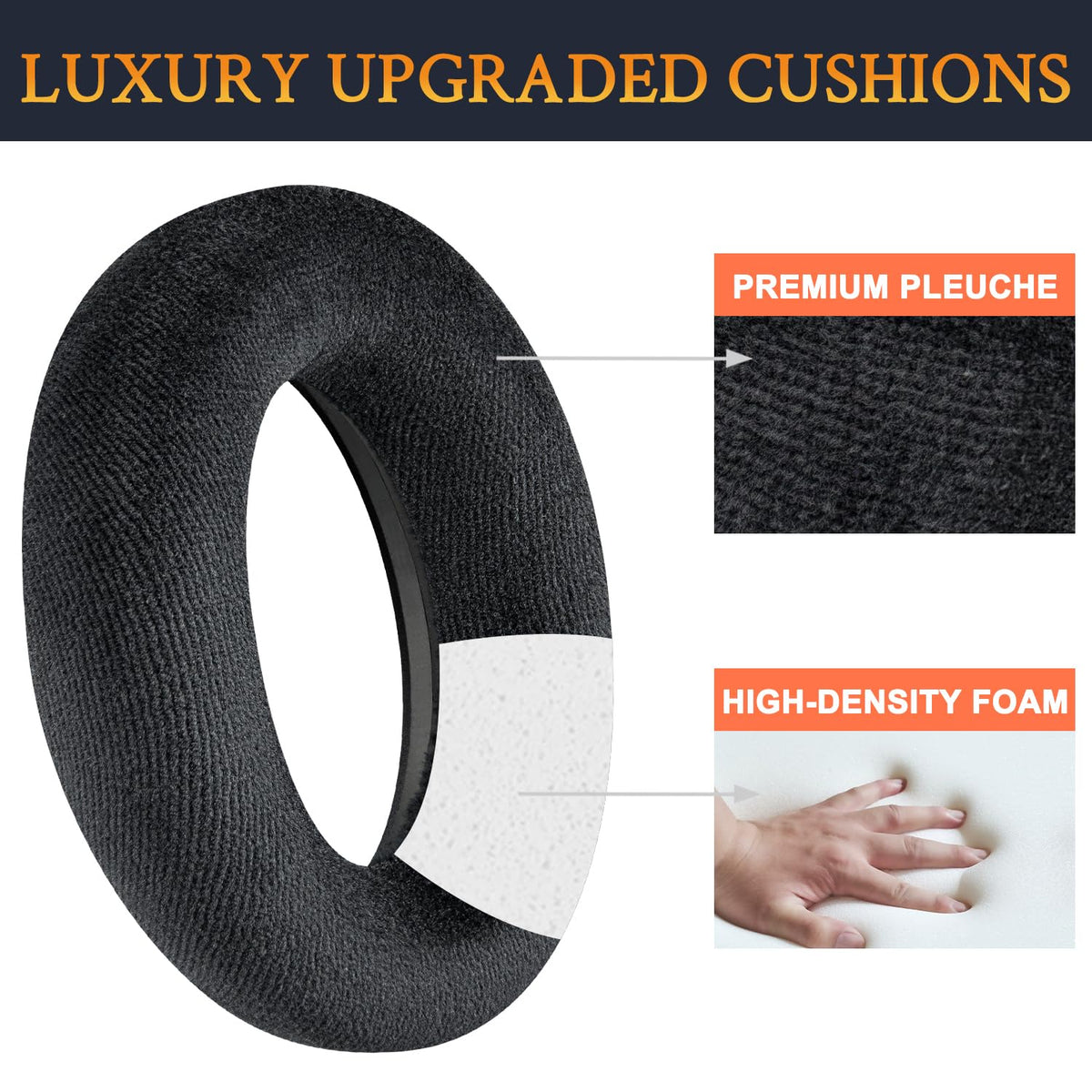 SOULWIT earpads providing a refreshed look on compatible headphones.