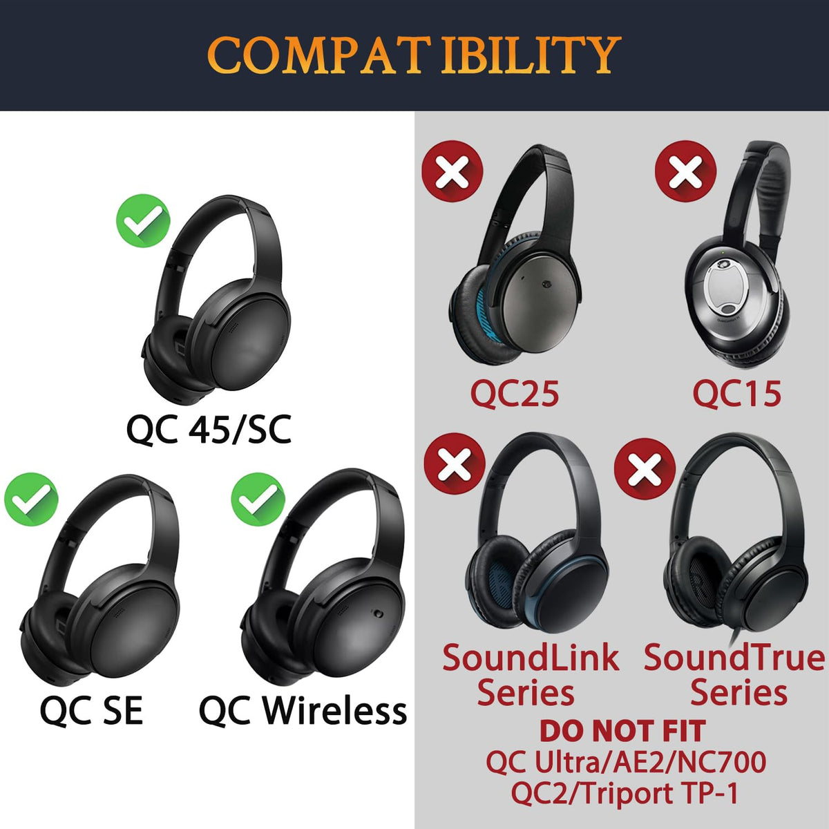 SOULWIT earpads with scrims - quick replacement.