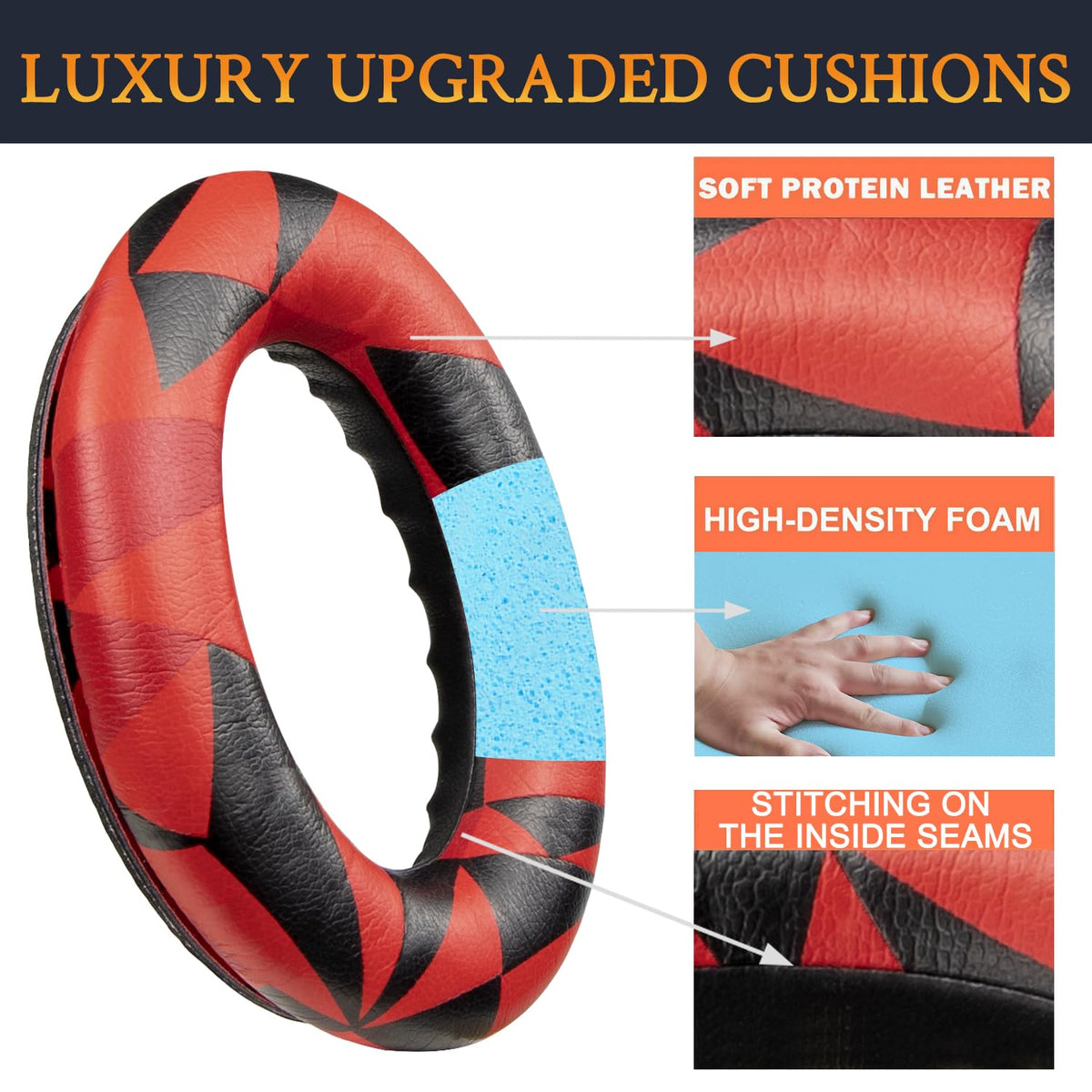 SOULWIT earpads seal around ears for enhanced sound.
