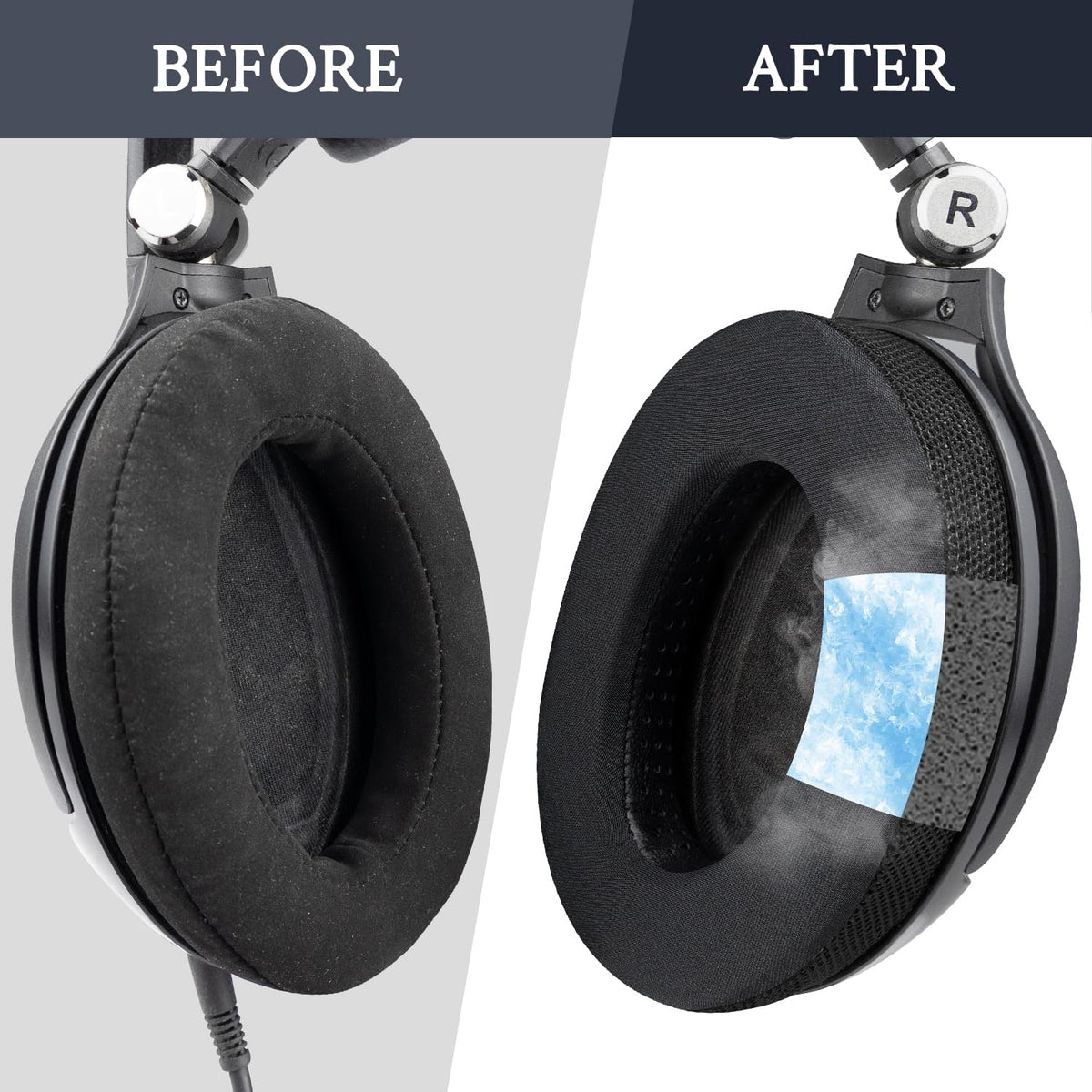 SOULWIT ear pads durable stitching and glue prevent wear