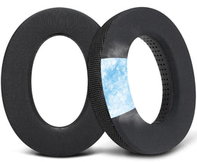 SOULWIT ear pads cooling gel close-up on Sennheiser HD599 for cooler ears