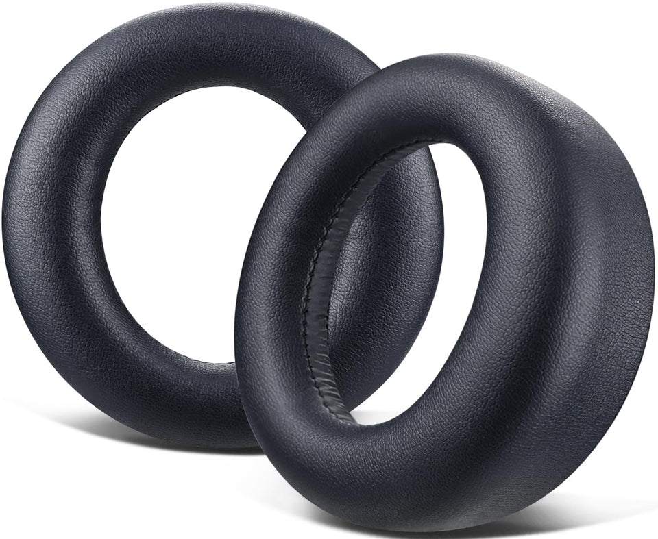 SOULWIT EarPads for Sony Pulse 3D headset closeup with premium leather for immersive comfort.