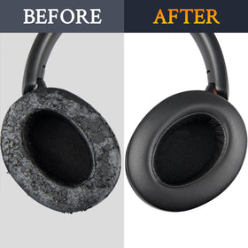 SOULWIT black earpads complement the Sony WH-XB910N headset design