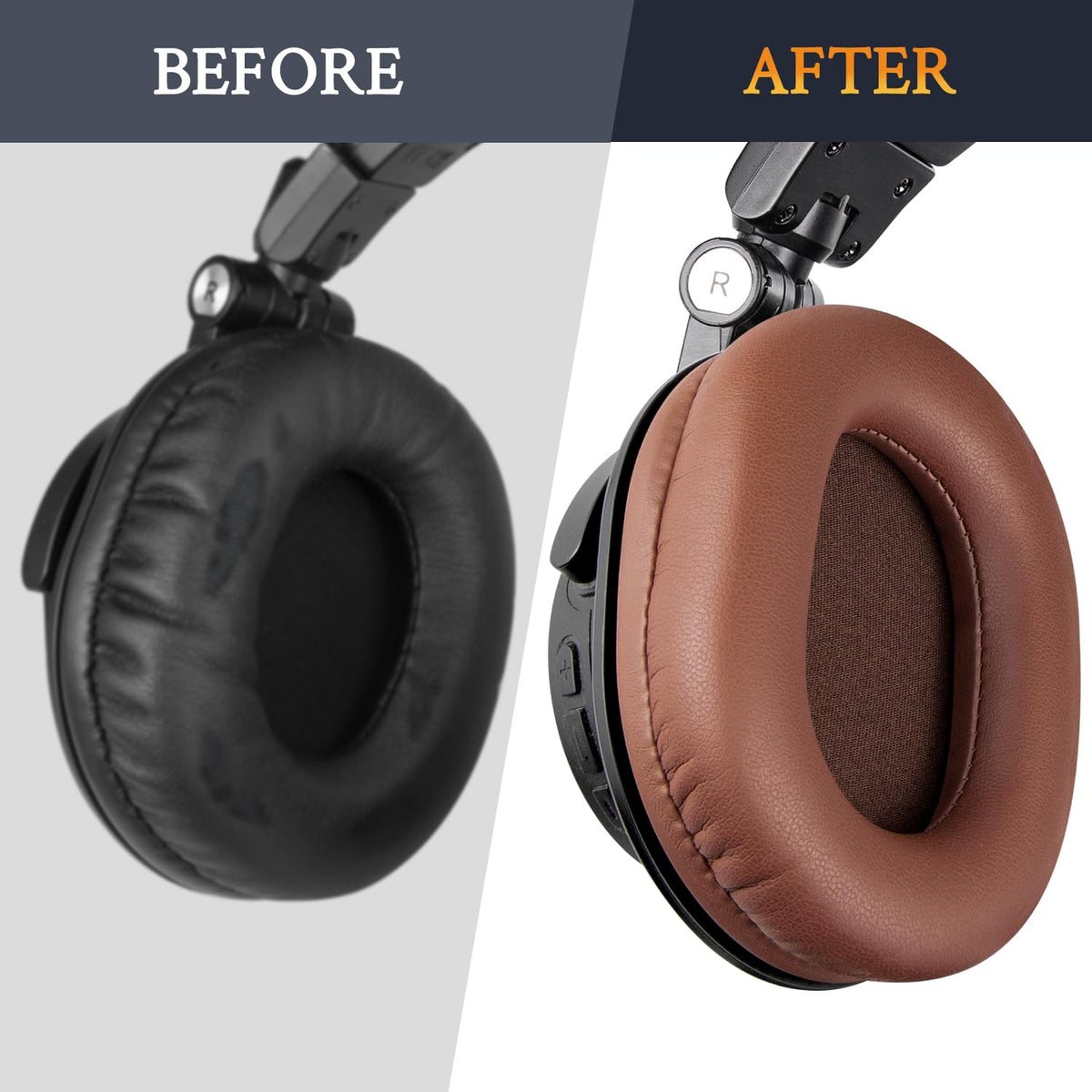 SOULWIT earpads for SX1/MSR7 compatibility close-up with secure fit