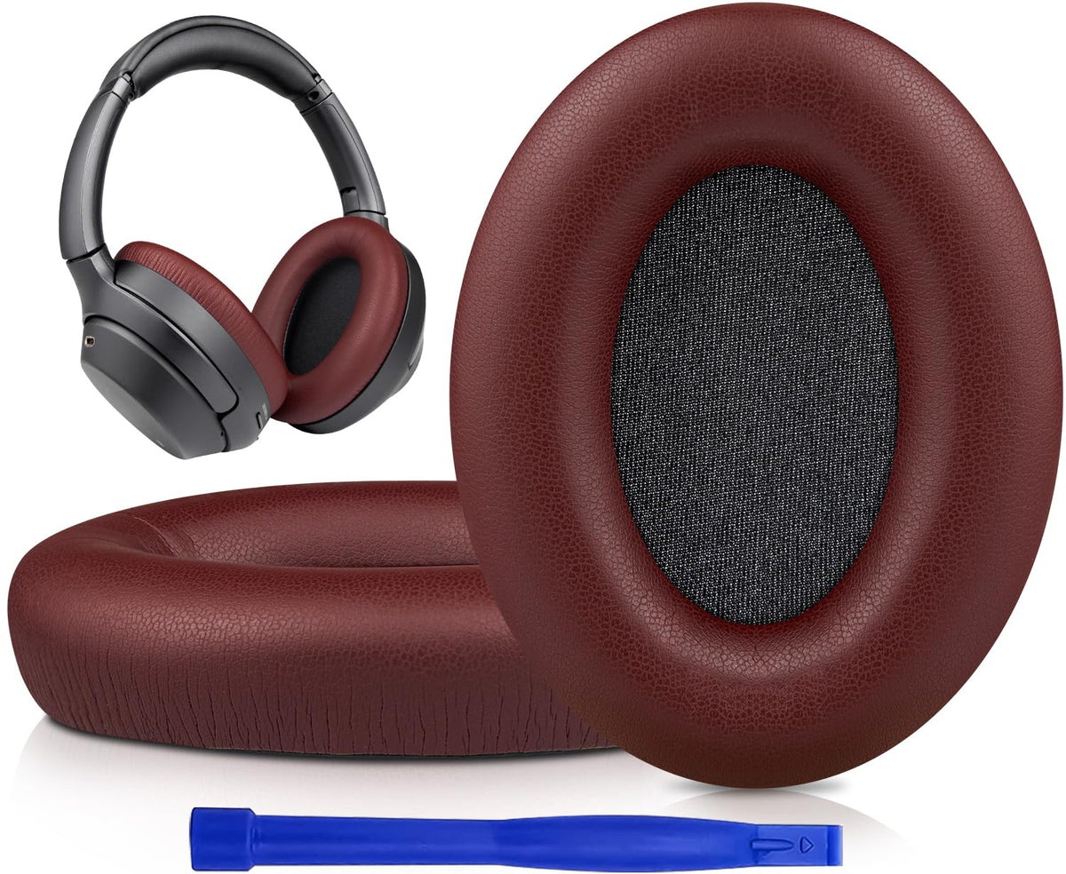SOULWIT WH-1000XM3 burgundy ear pads providing lasting comfort and a refined look