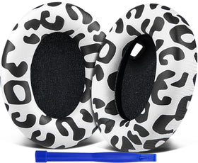 SOULWIT earpads for WH-1000XM4 snow leopard foam closeup with enhanced comfort