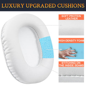 SOULWIT white ear pads offering soft cushioning and refreshed look for headphones.