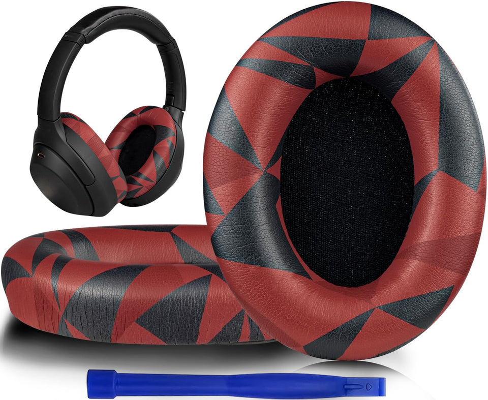 SOULWIT XM3 ear pads close-up shows soft protein leather for comfort
