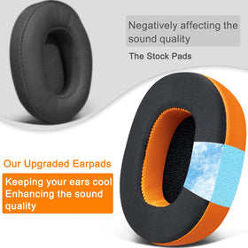 SOULWIT easy-install ear pads guide helps quick, tool-free replacement.