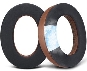 SOULWIT front view of coffee ear pads showing new look and fit benefit