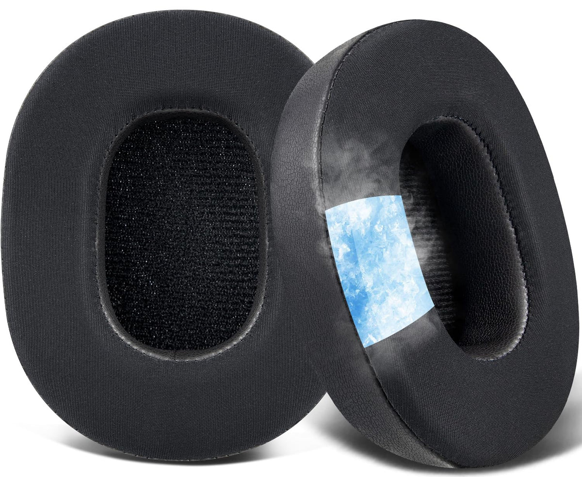 SOULWIT front view of replacement earpads shows fit and brand comfort
