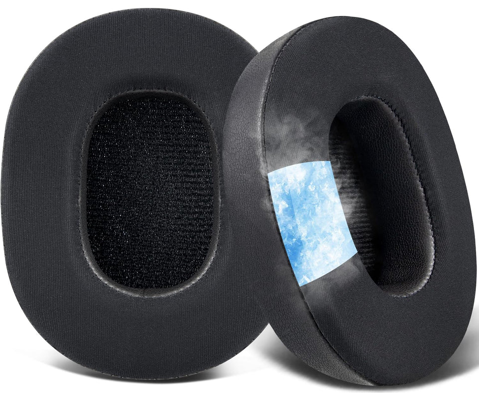 SOULWIT front view of replacement earpads shows fit and brand comfort