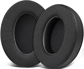 SOULWIT front view showing replacement earpads fitted on HyperX for easy swap