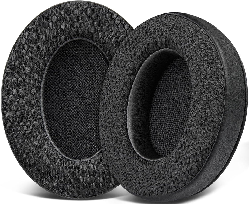 SOULWIT front view showing replacement earpads fitted on HyperX for easy swap