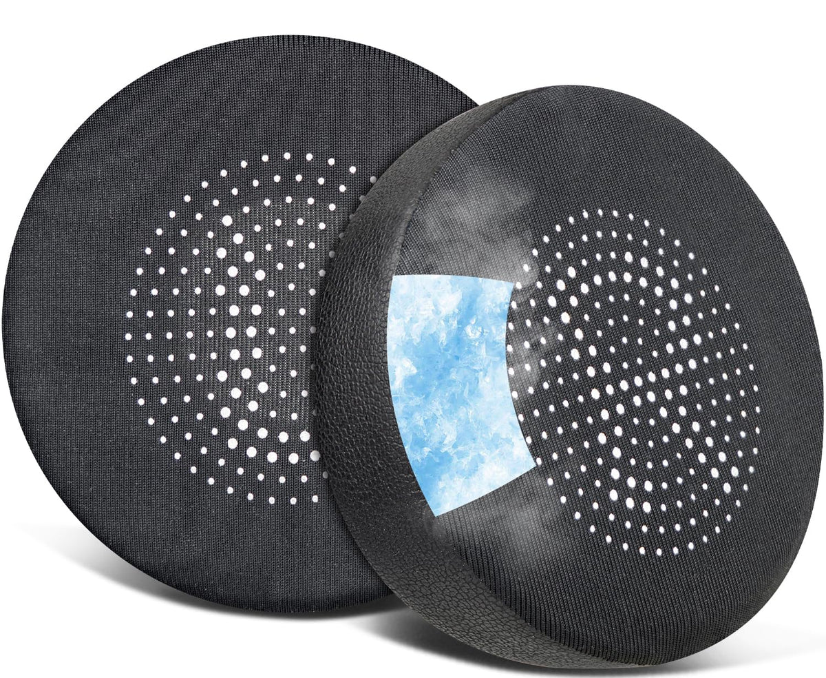 SOULWIT front view of replacement earpads showing packaging and fit benefit