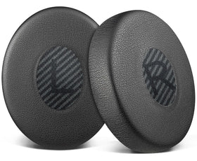 SOULWIT front view of full black earpads showing clean fit and restored look