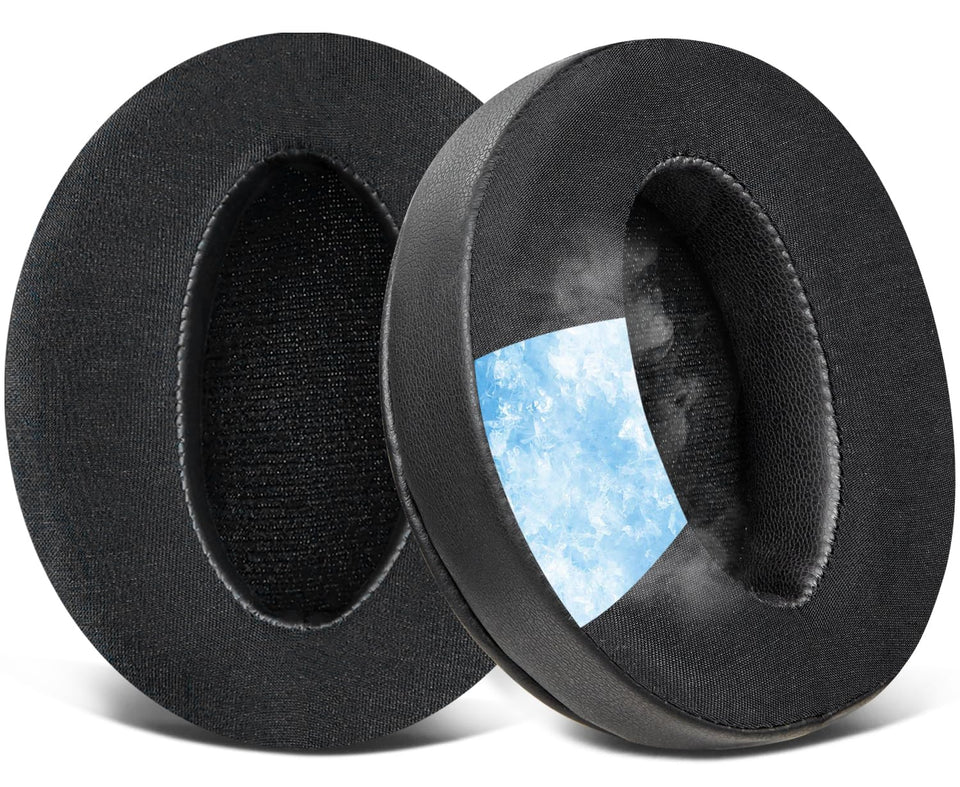 SOULWIT front view of replacement earpads showing fit and finish for Sennheiser headphones, restoring comfort
