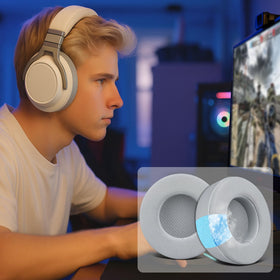 SOULWIT grey ear pads for Corsair Virtuoso XT SE provide cool, comfortable wear.