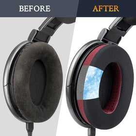 SOULWIT HD58X/HD580 earpads with soft cushions reducing heat buildup.