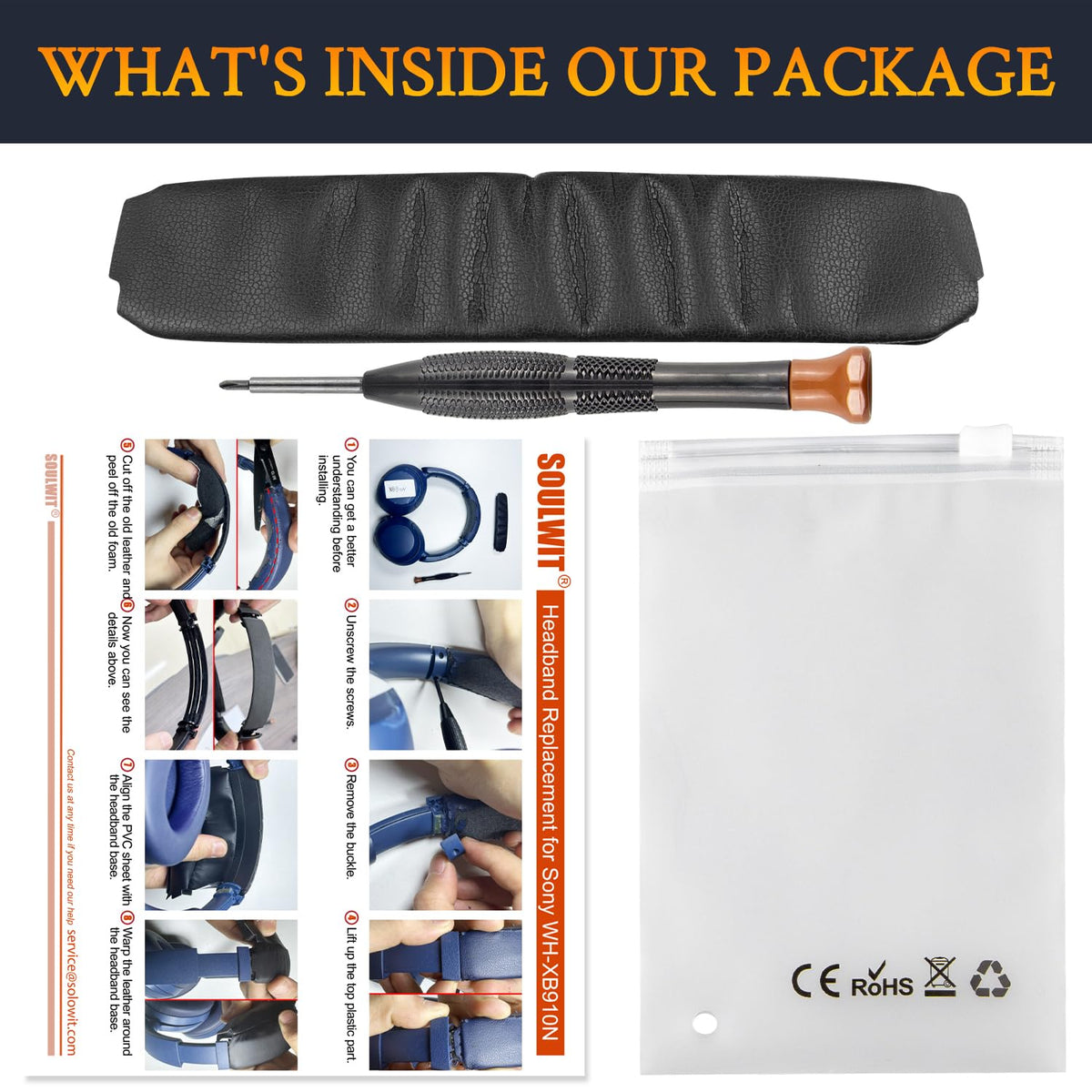 SOULWIT headband pad for WH-XB910N adds lasting comfort and style