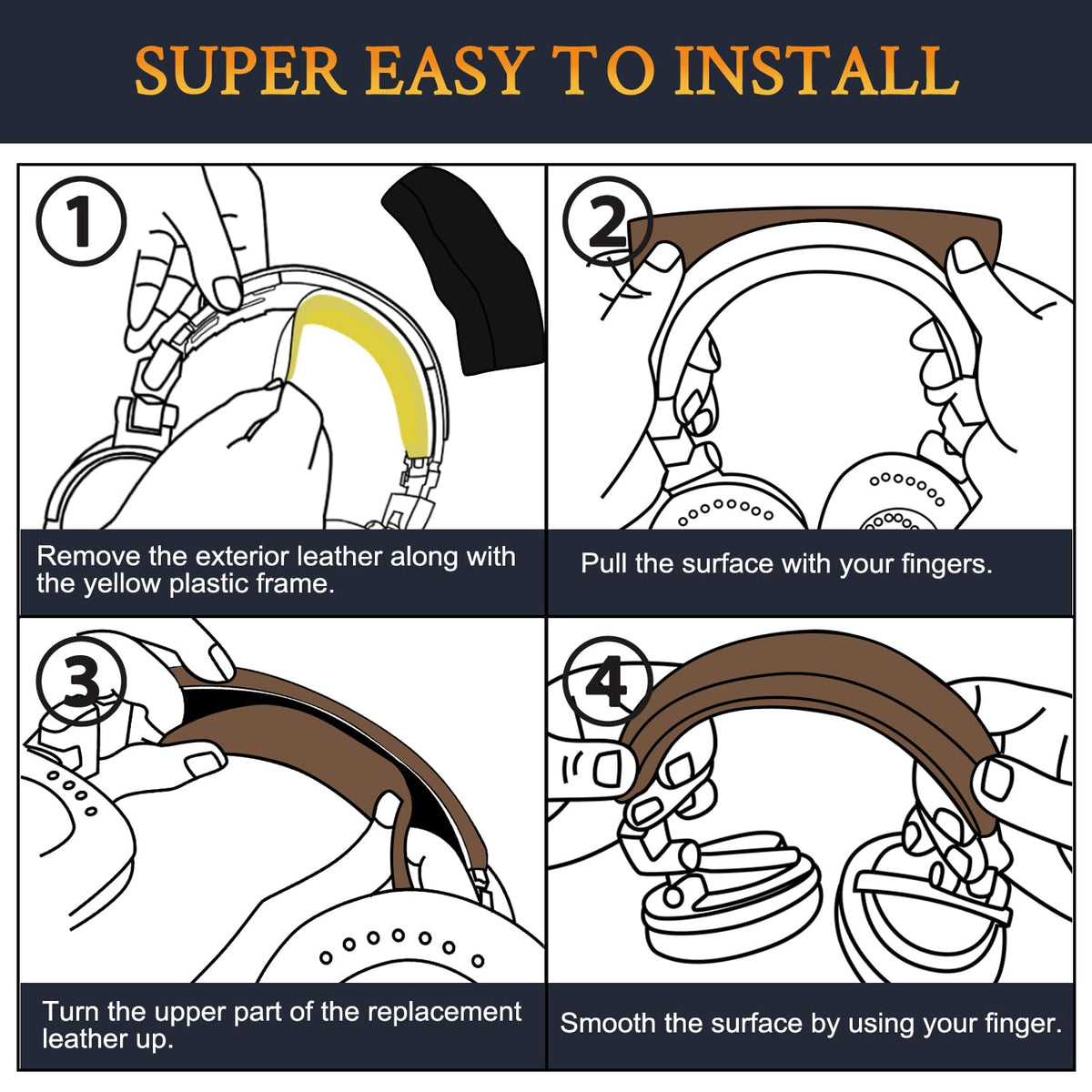 SOULWIT headband black suits M50 series compatibility with sleek look
