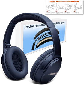 SOULWIT headband for Bose QC35 blue replacement pad detail emphasizes durability