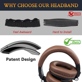 SOULWIT headband close-up highlights durable stitching and soft padding.