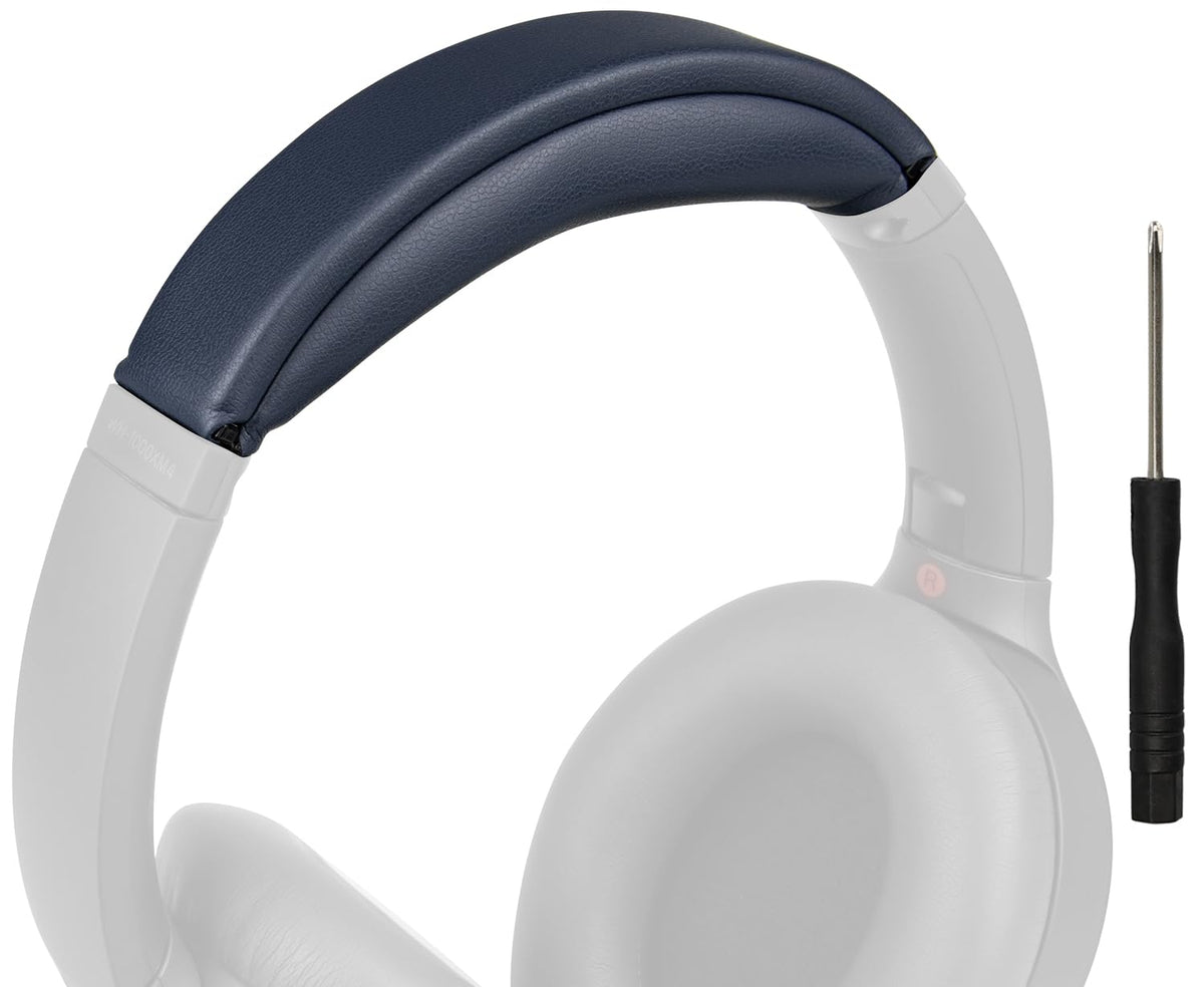 SOULWIT headband cover blue, front view — enhanced comfort for XM4