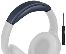 SOULWIT headband cover blue, front view — enhanced comfort for XM4