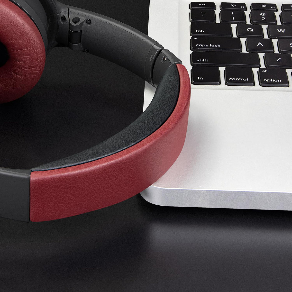 Step-by-step installation guide included with burgundy headband cover.