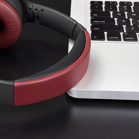 Step-by-step installation guide included with burgundy headband cover.