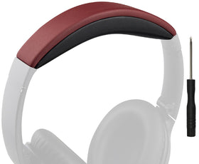 SOULWIT burgundy headband cover for QC45 enhances comfort with premium leather.
