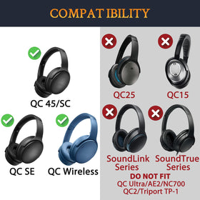 Easy-to-follow installation guide for QC45 and QC SE headband cover