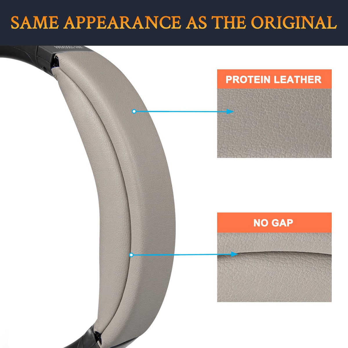 SOULWIT headband cover protein leather texture highlights durability and comfort.