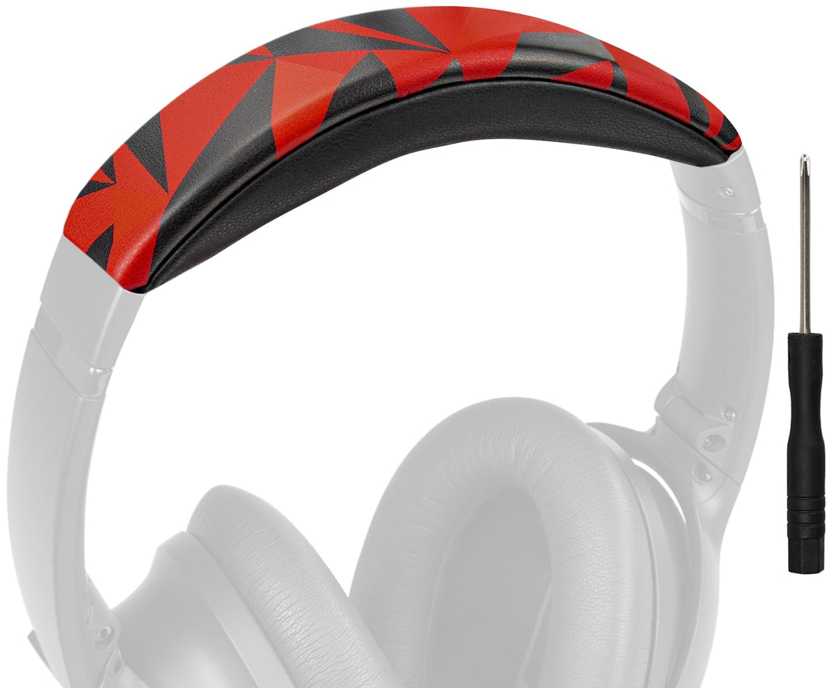 SOULWIT headband cover in Red Storm for QC45 enhances comfort.