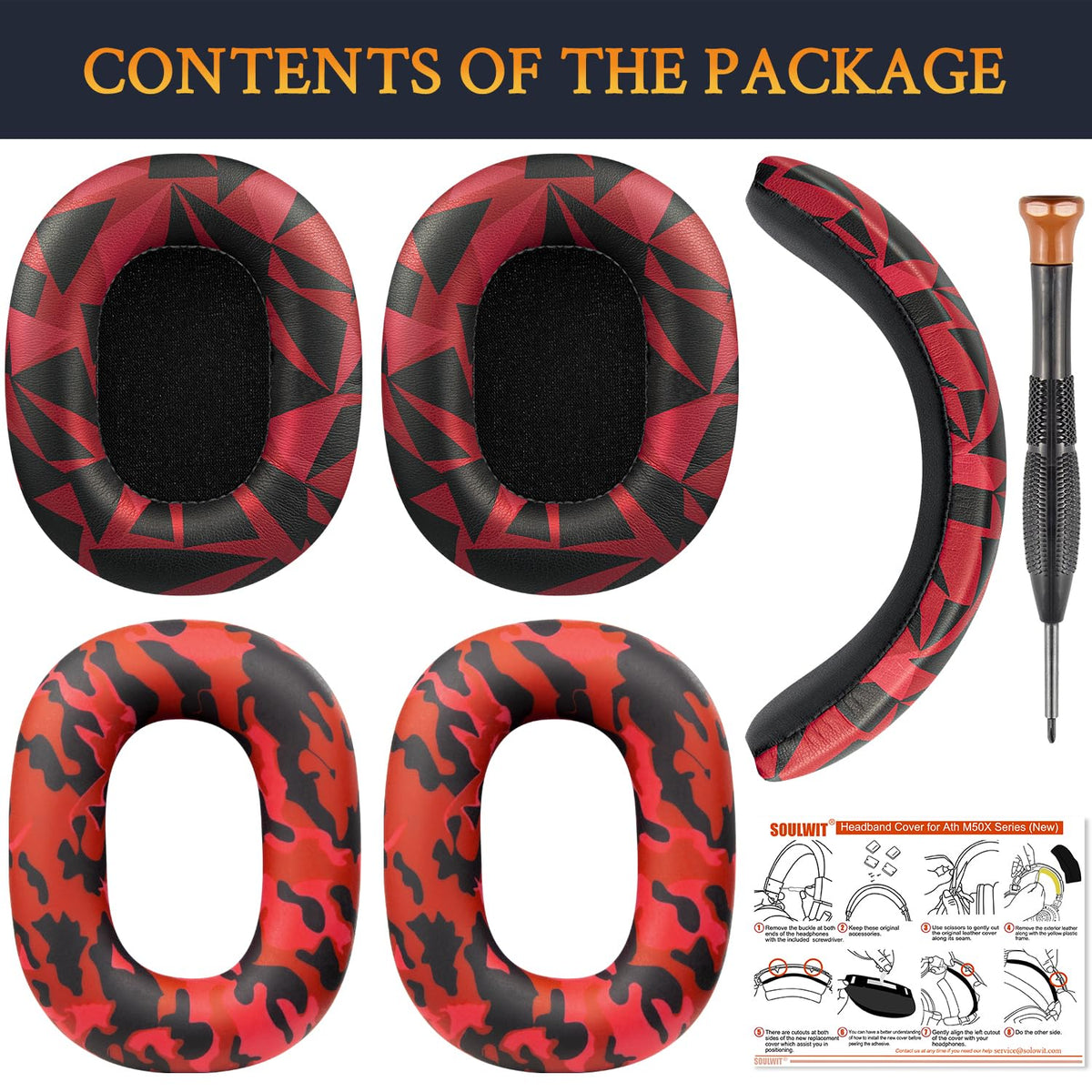 SOULWIT headband cover provides a snug, secure fit for M-series headphones.