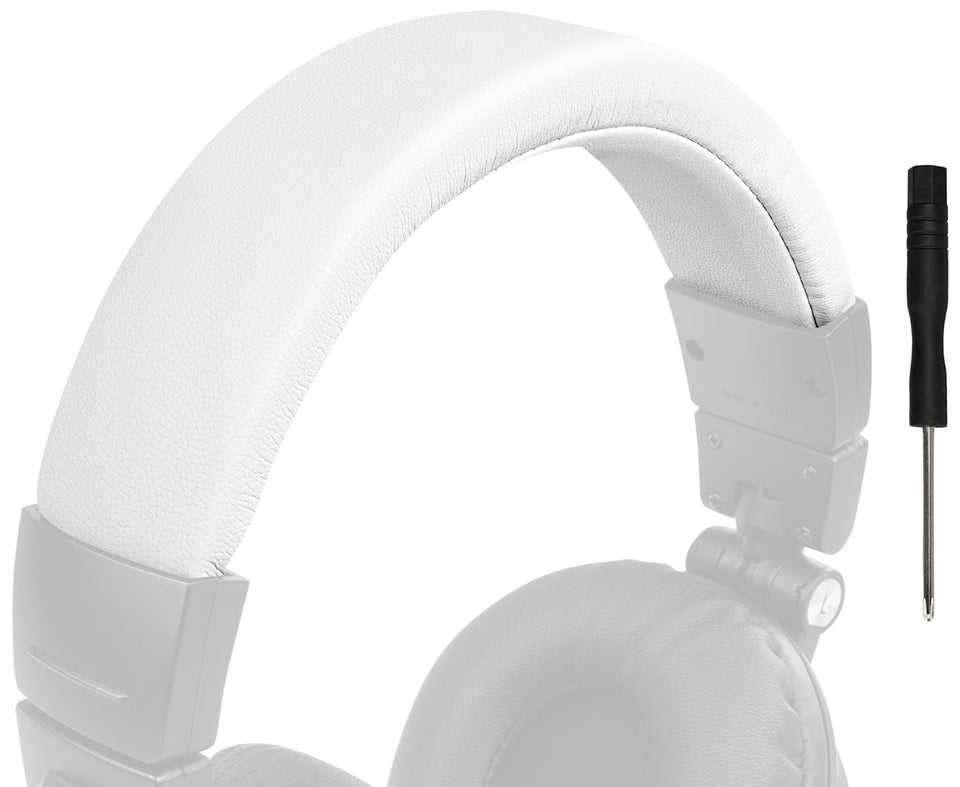 SOULWIT headband for M50-series headphones with white finish offering comfort and fit.