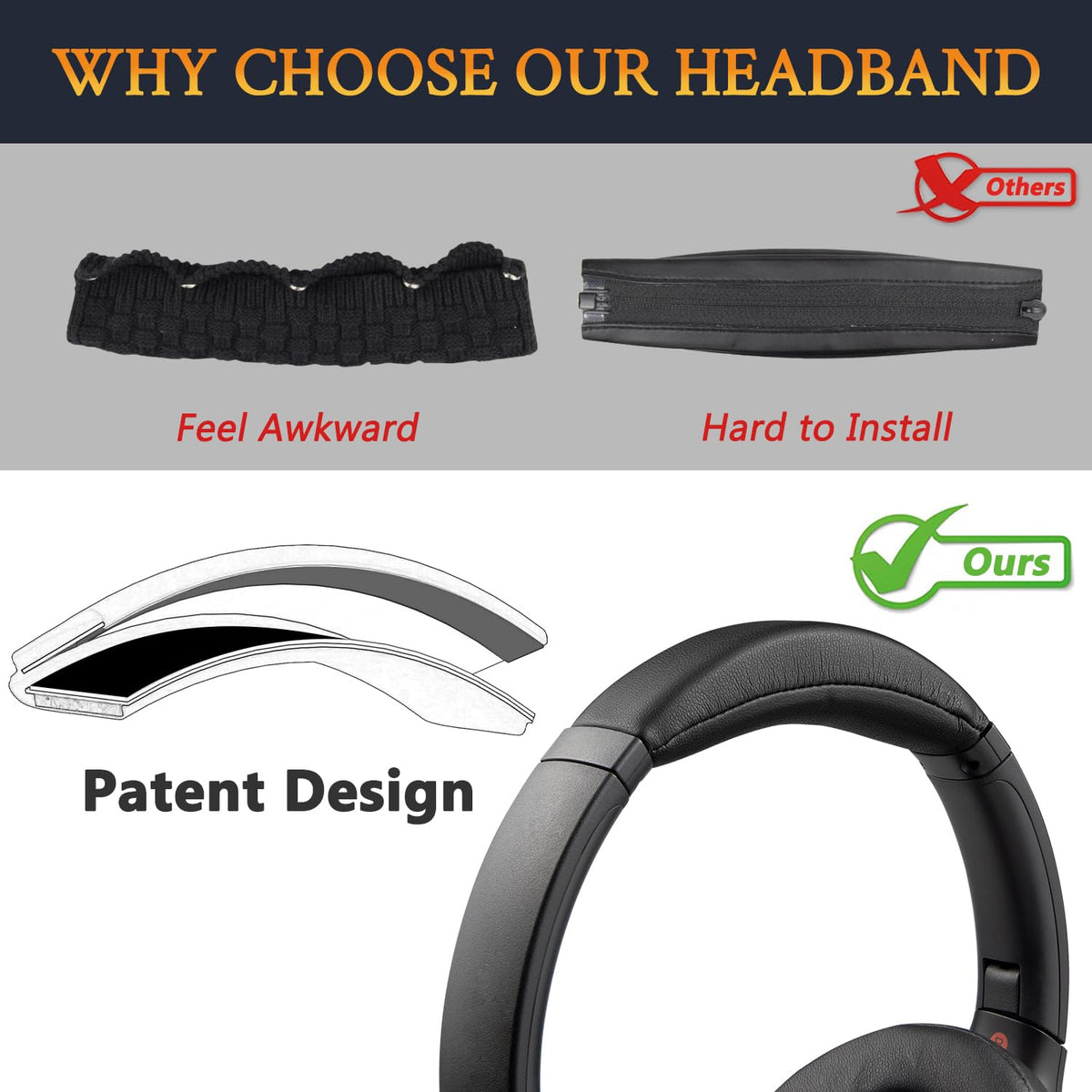 SOULWIT headband beside ruler showing correct size and accurate fit