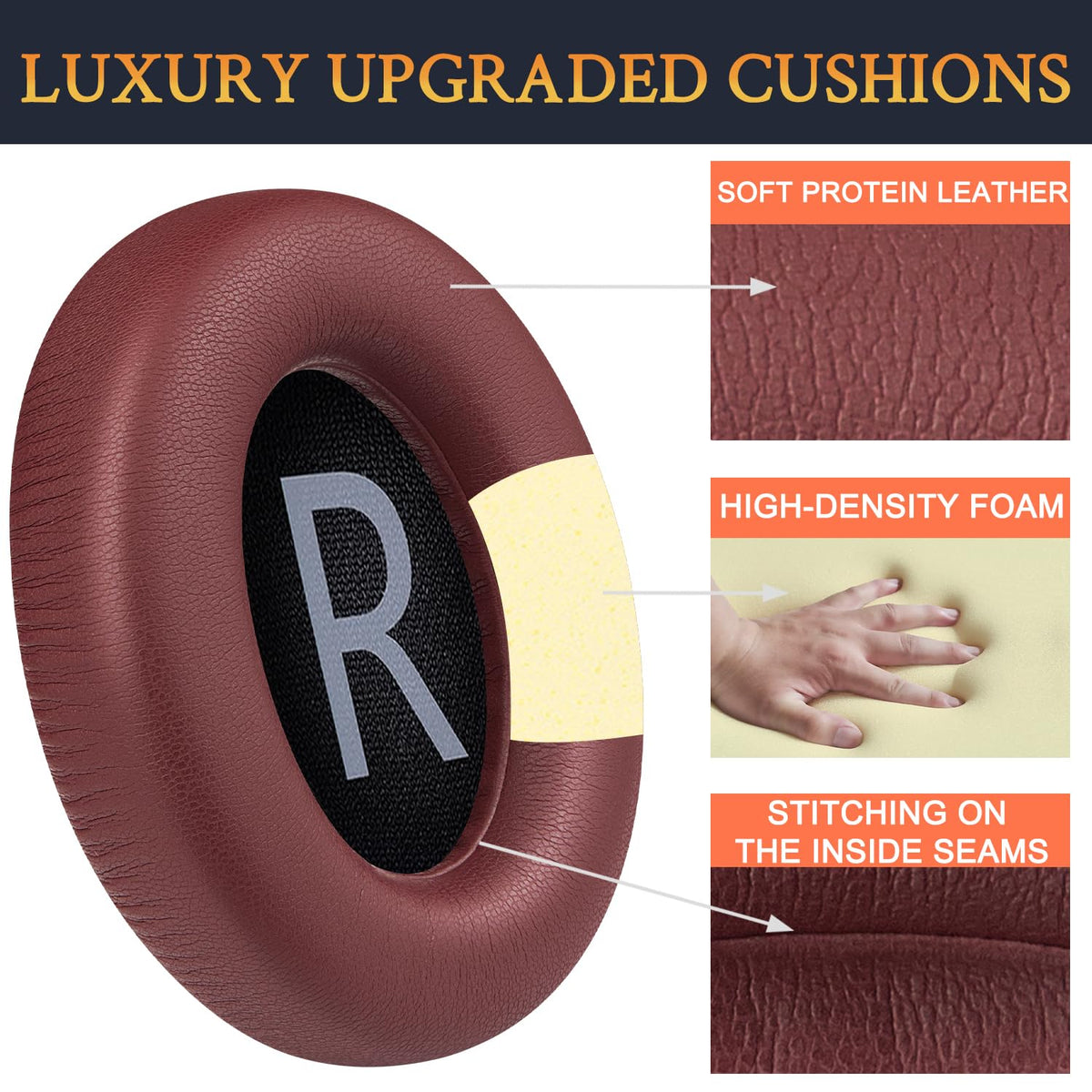 SOULWIT high-density foam earpads deliver enhanced isolation for Bose 700 listening sessions.