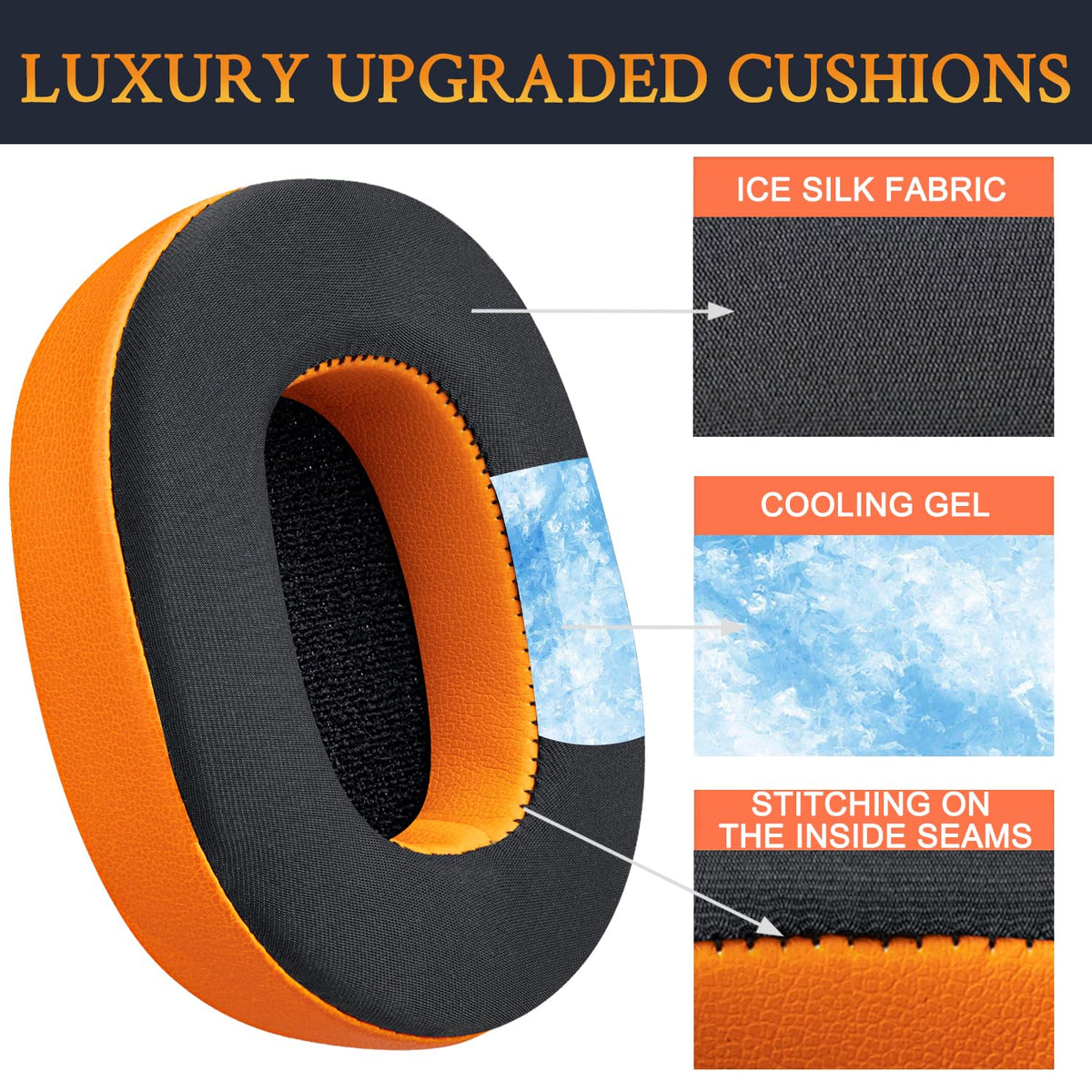 SOULWIT ice-silk fabric ear pads provide breathable comfort and reduced sweat.