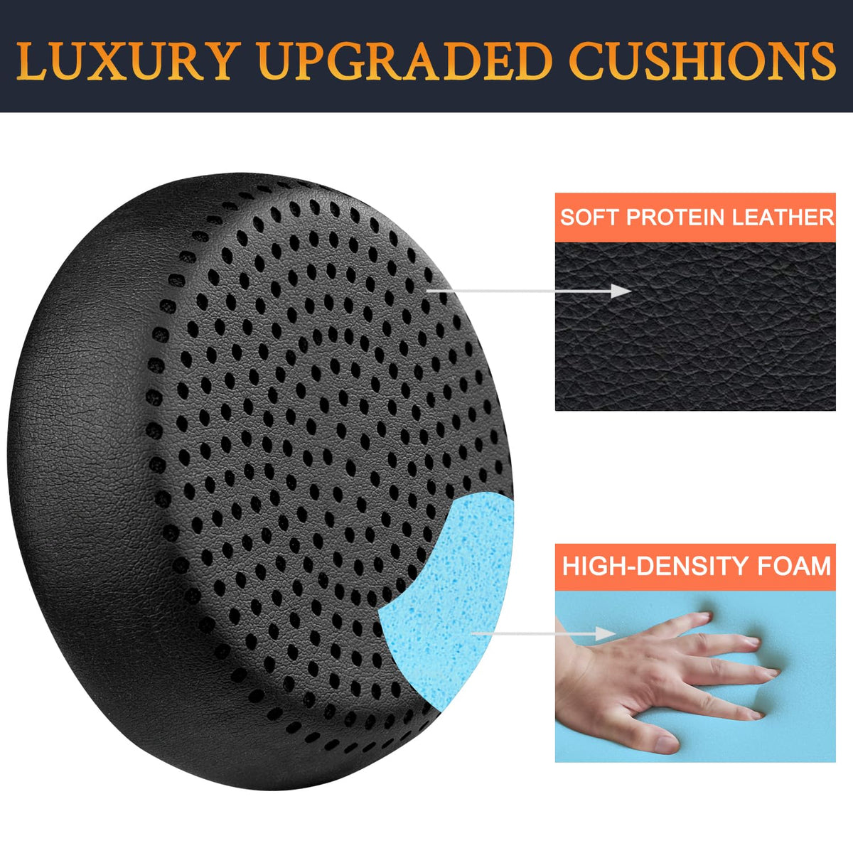 SOULWIT hands installing earpads quickly without tools benefit