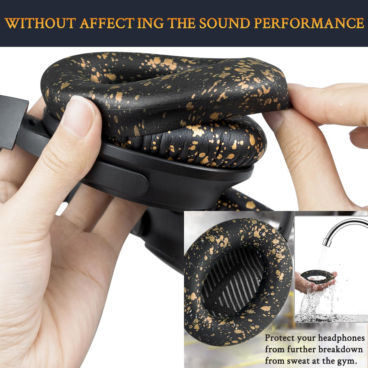 SOULWIT pads and headband installed on Bose QC35 demonstrating restored comfort and seal