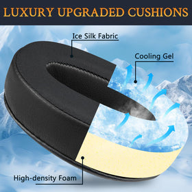 SOULWIT earpads installed on HD 450 headphones illustrating correct fit and preserved sound seal